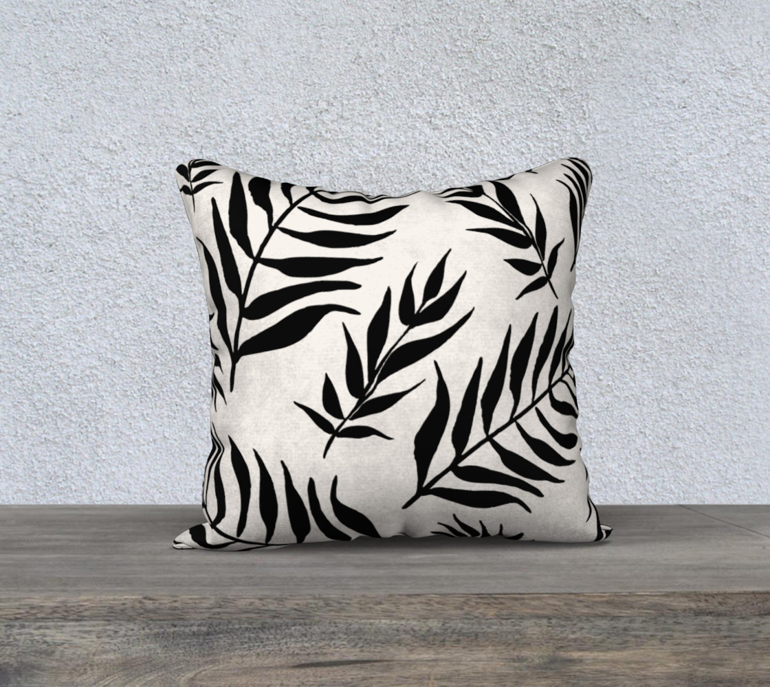 Black Palm Leaves Pattern preview #1