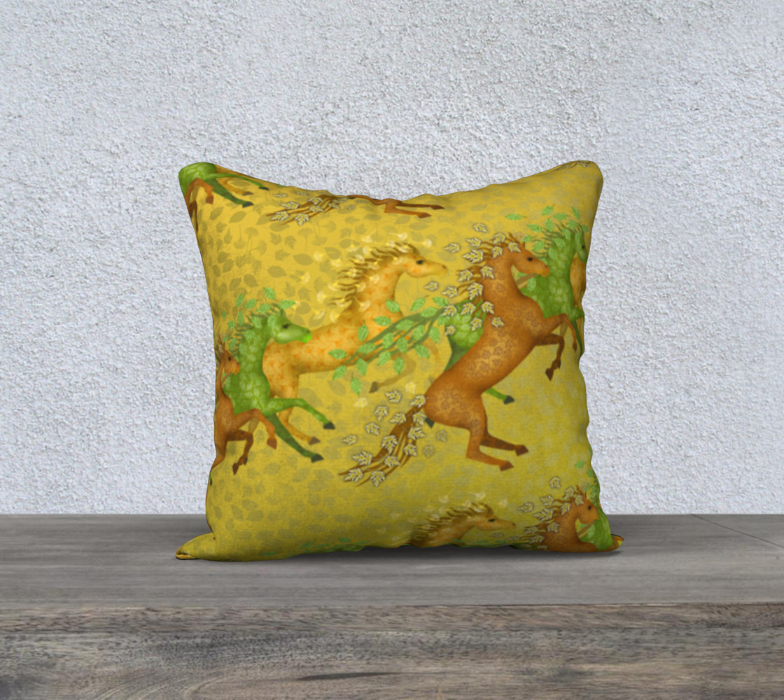 Leaf Horses Pillow preview #1