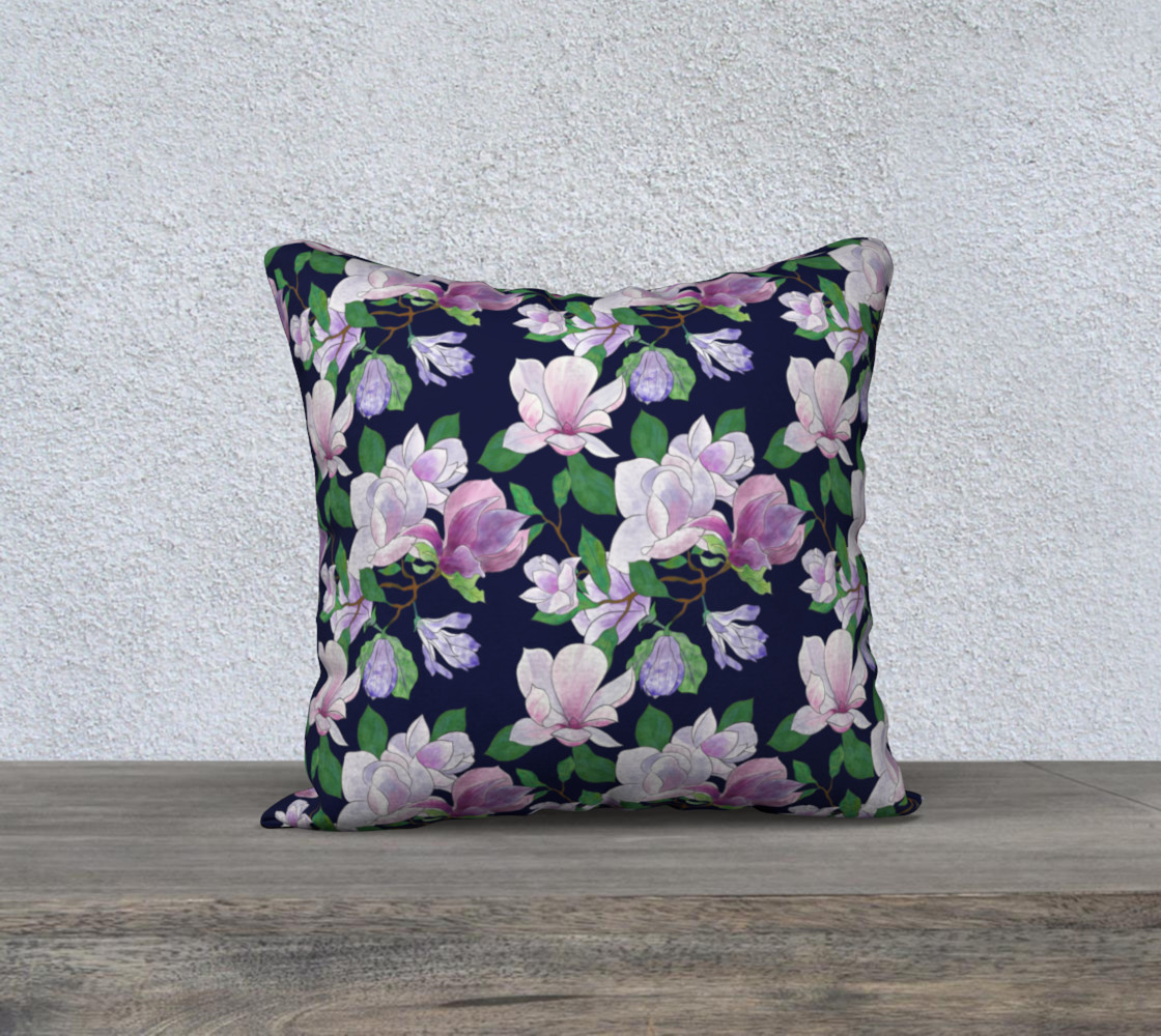 Magnolia Floral Frenzy Pillow case preview #1