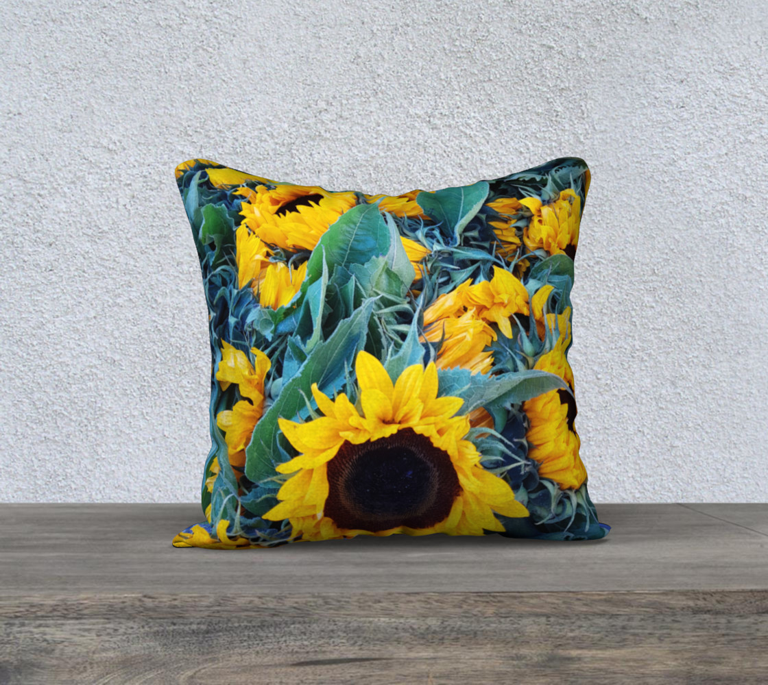 Sunflowers pillow preview #1