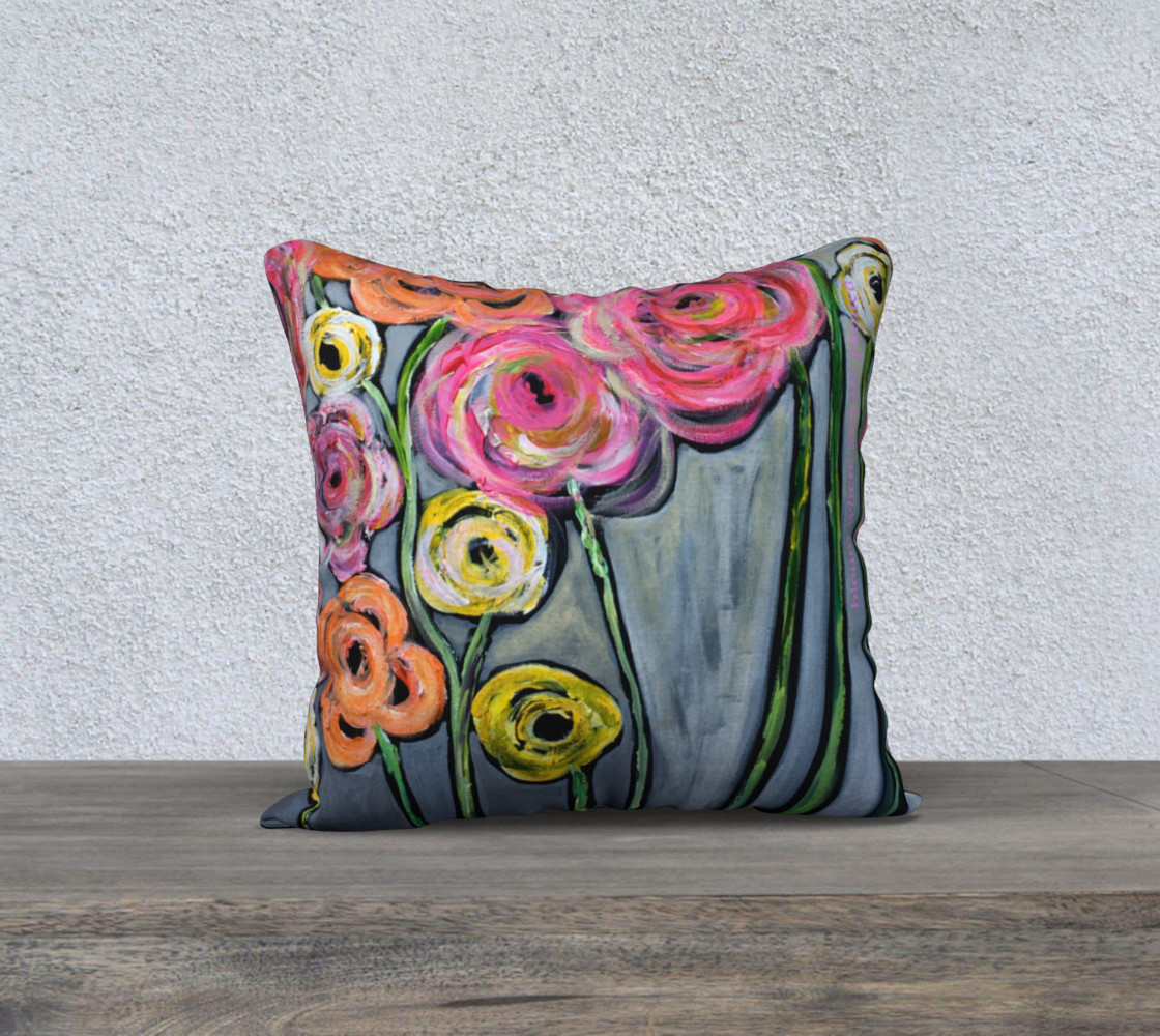 Aperçu de 18x18 bloom where you are planted pillow case #1