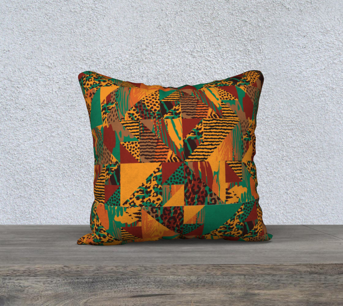 Abstract Safari Print 18" x 18" Decorative Pillow Case preview #1