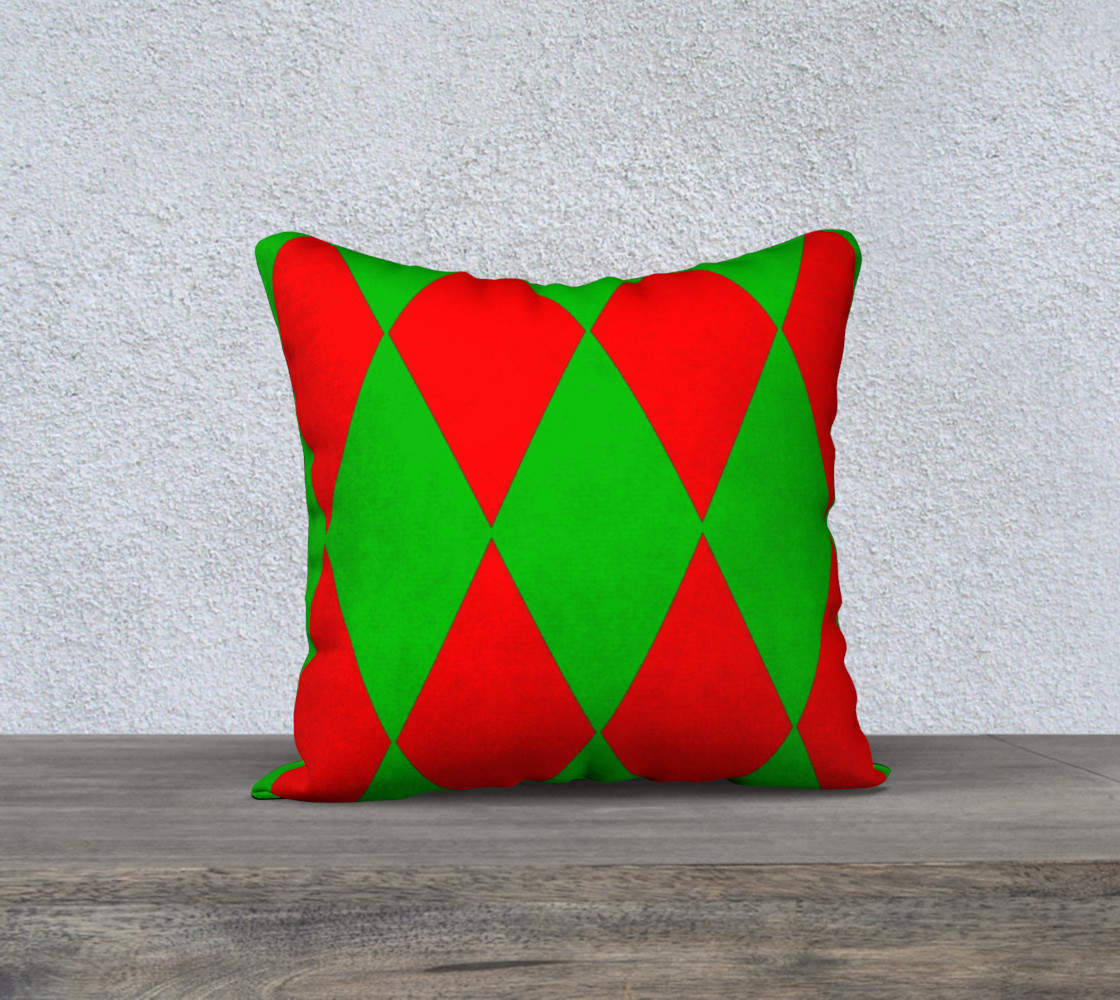 Christmas Harlequin Diamond 18/18 Pillow Case preview #1