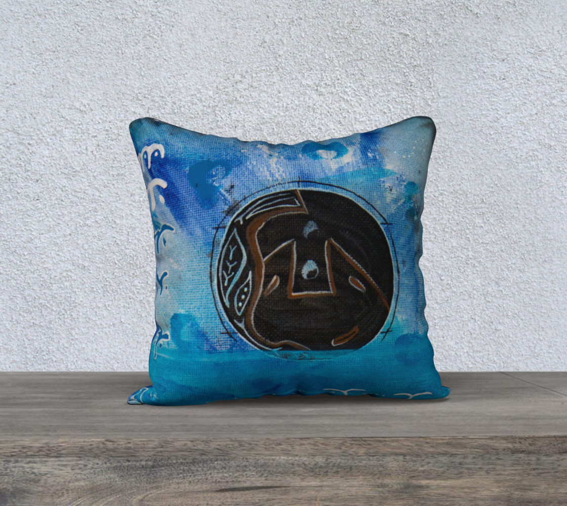 Cormorant Mask 18x18 Pillow Case preview #1