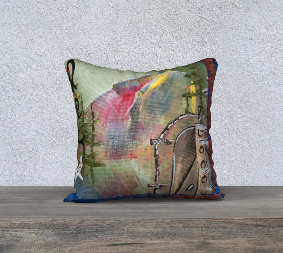 Blueberry picking 18x18 pillowcase preview #1
