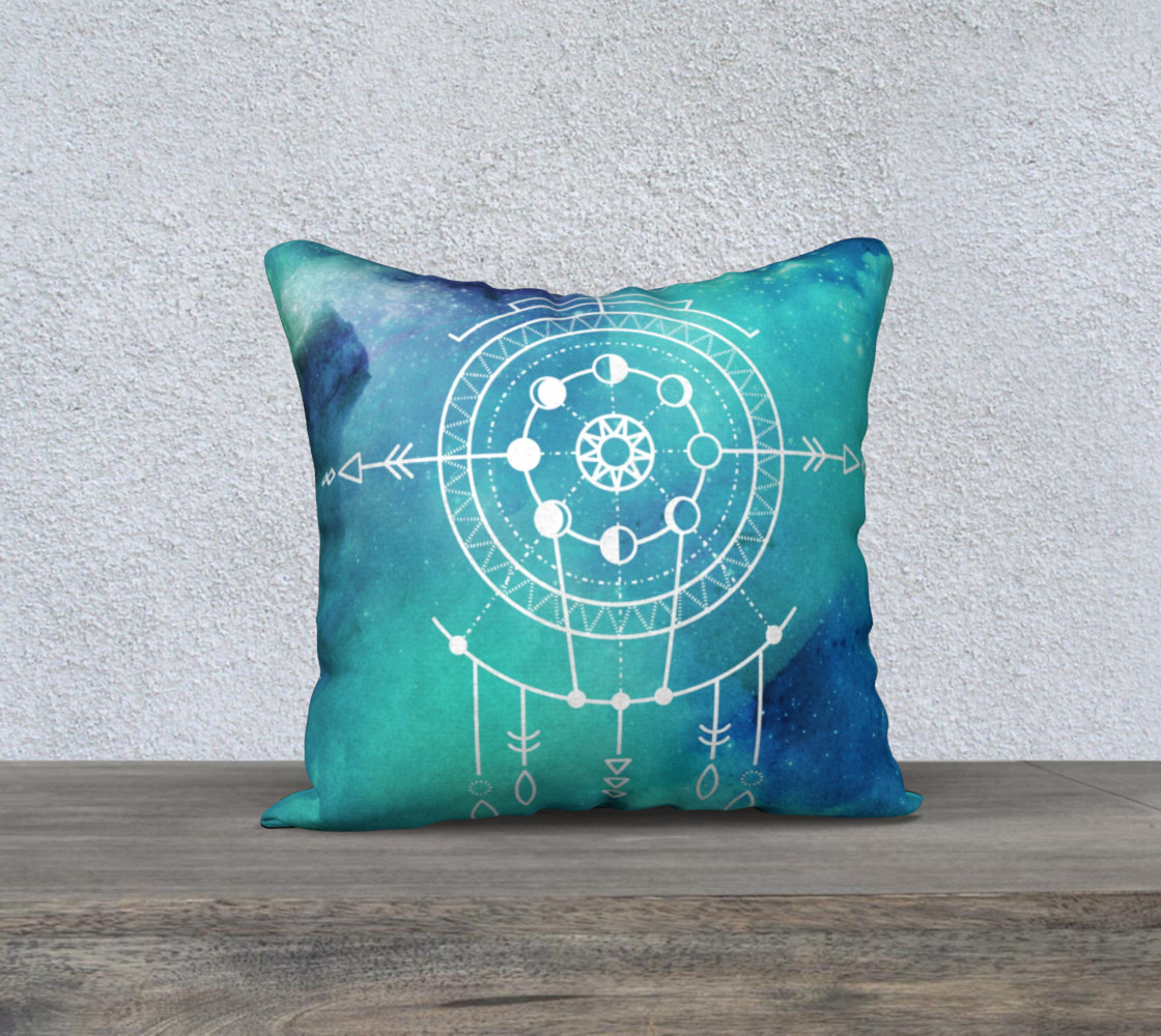 Boho Constellation Moon phase Pillow preview #1