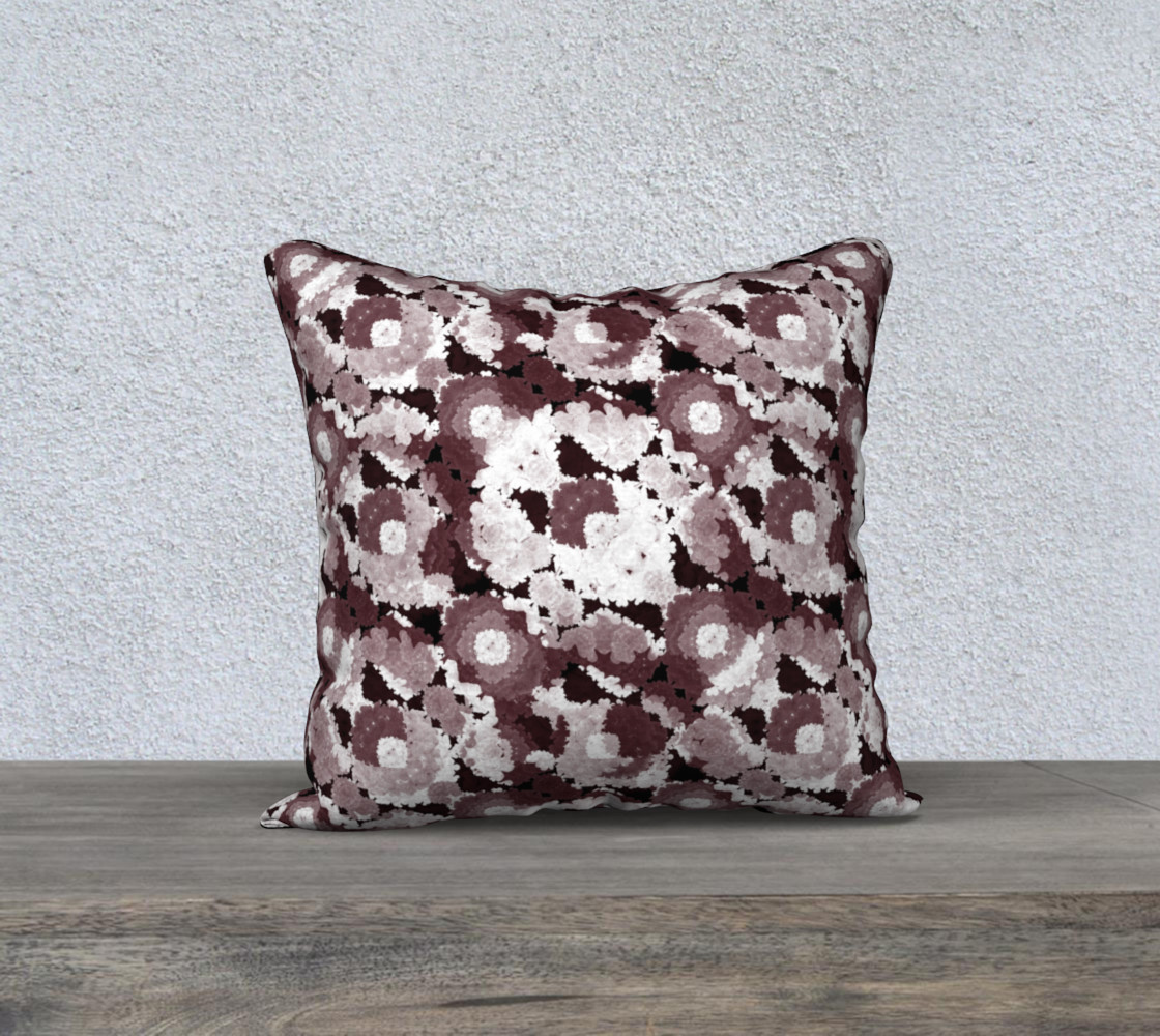 Aperçu 3D de Ornate Modern Floral Print Pillow