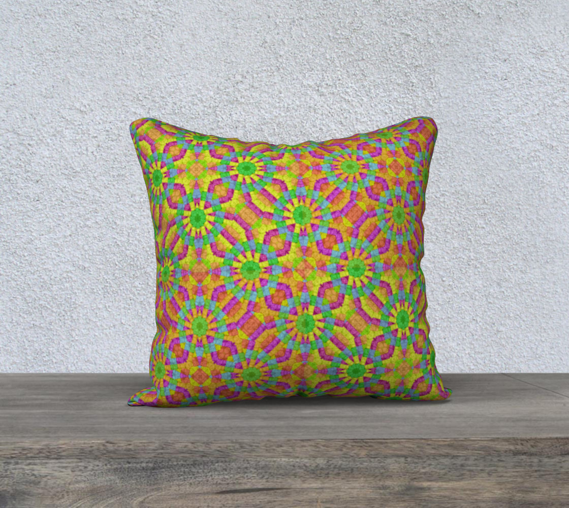 Aperçu de Modern Colorful Geometric Print Pillow #1