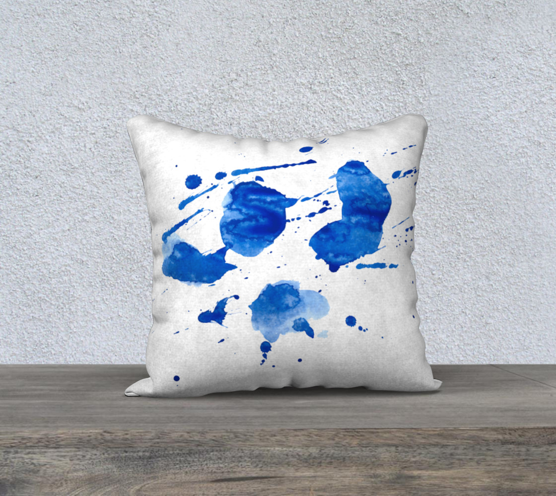 Blue blots of watercolor preview #1