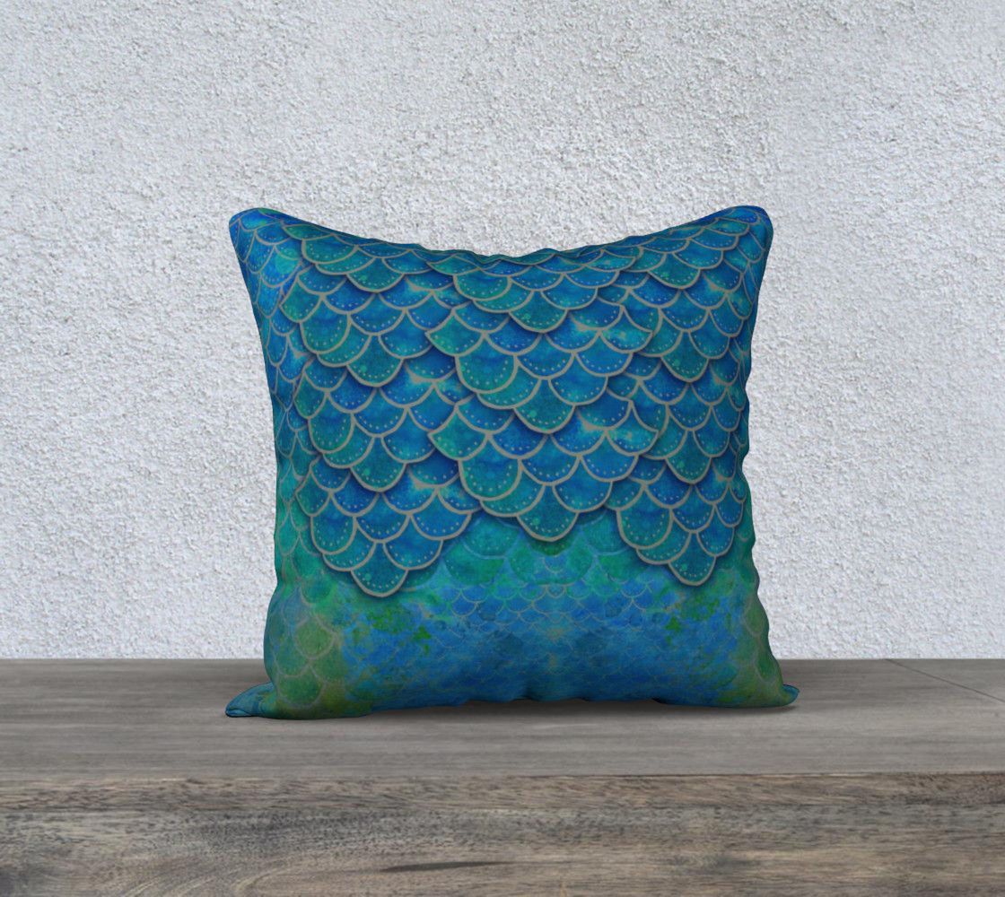 Mermaid Dragon Scales Pillow Cover preview #1