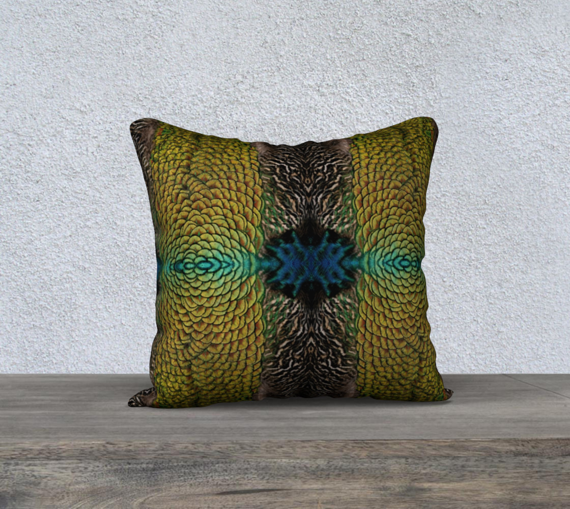 Peacock Feather Pillow preview #1