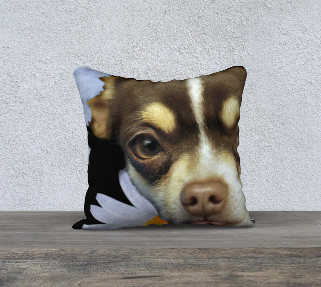 Chihuahua dog 18x18 square pillow thumbnail #2