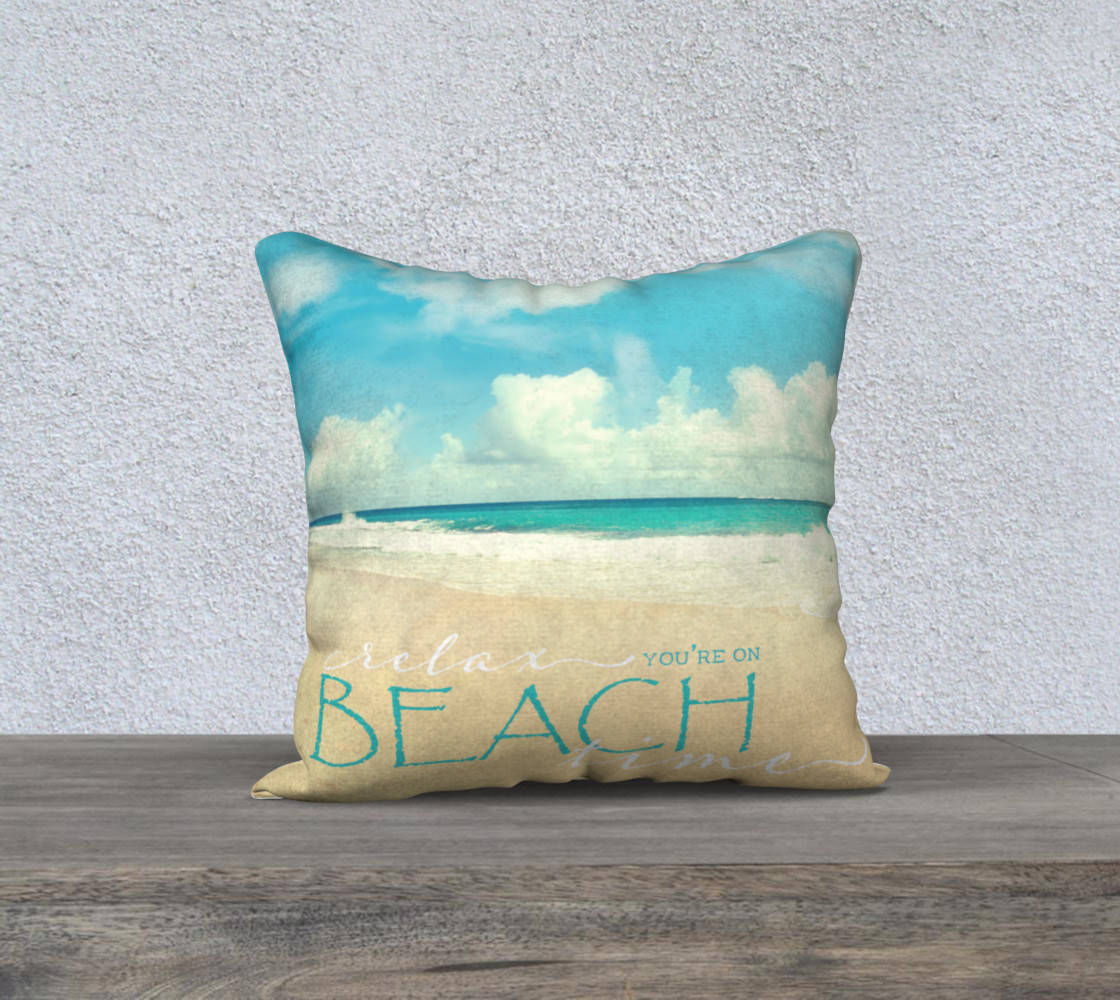 Beach time 18" white back preview #1