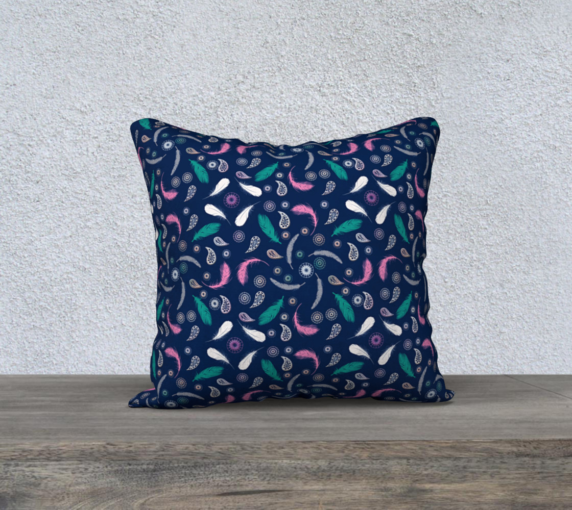 Boho style feathers pattern. preview #1