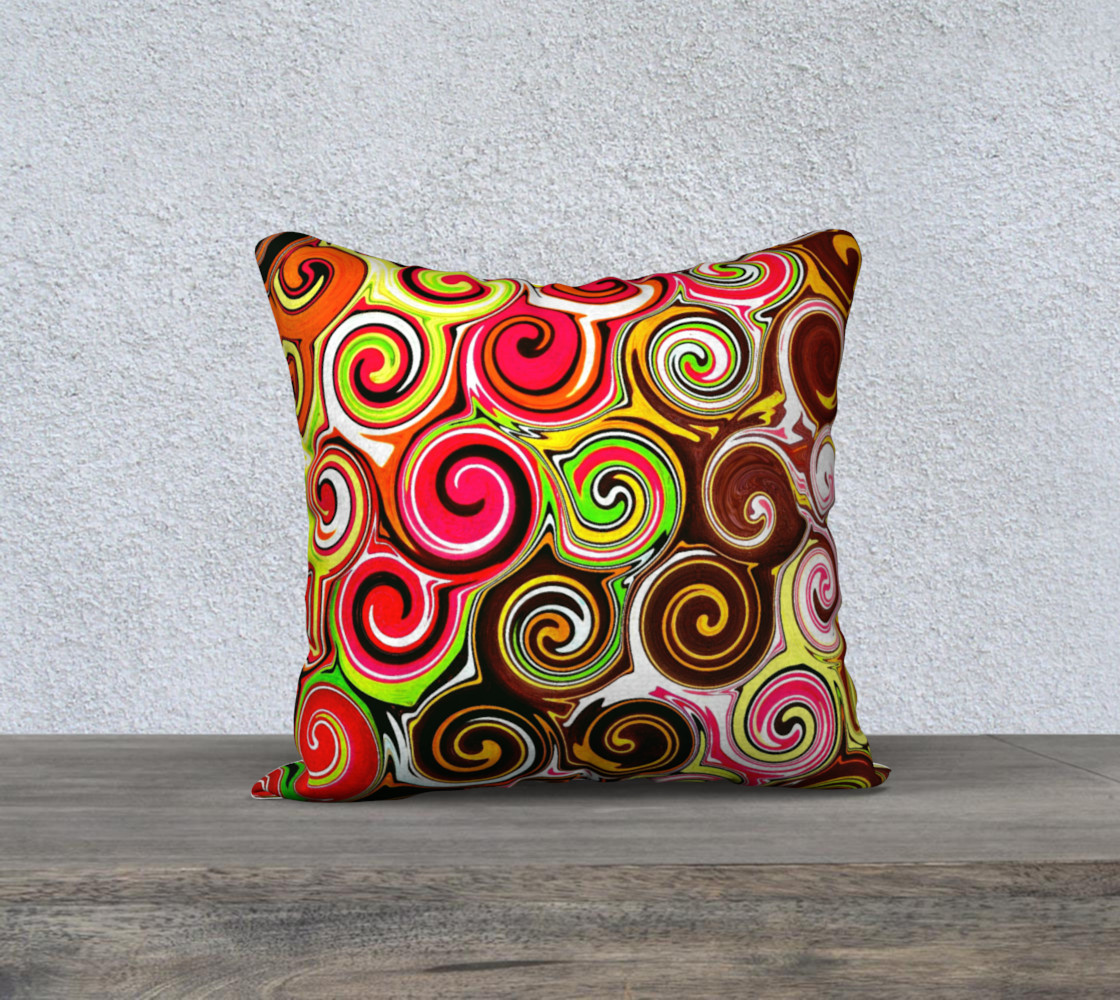 Swirl Me Pretty Square Throw Pillow Cover preview #1