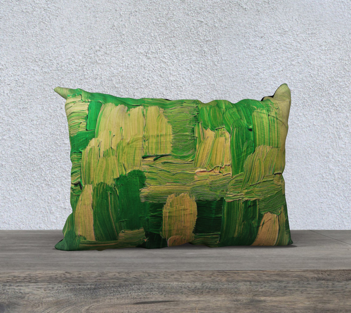 Green Gold Pillow Case 3D preview