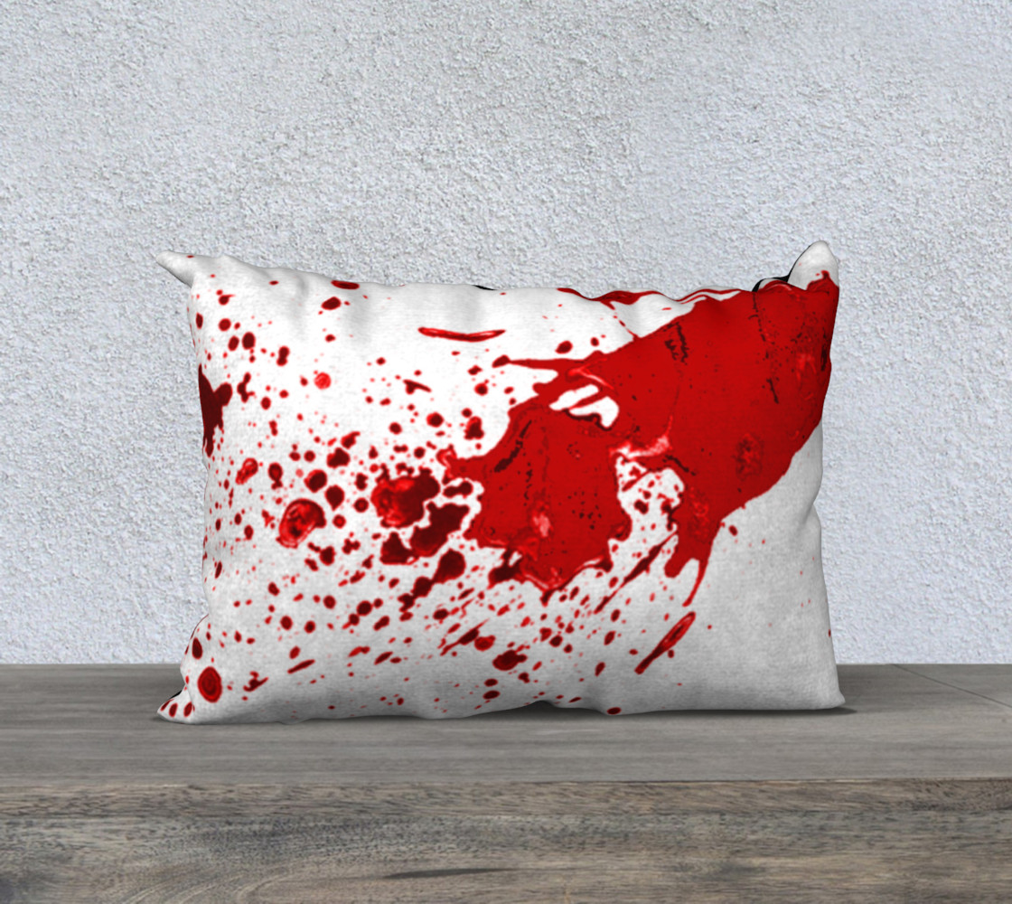 Blood Splatter First Cosplay Halloween Pillow Case 20 x 14 preview #1