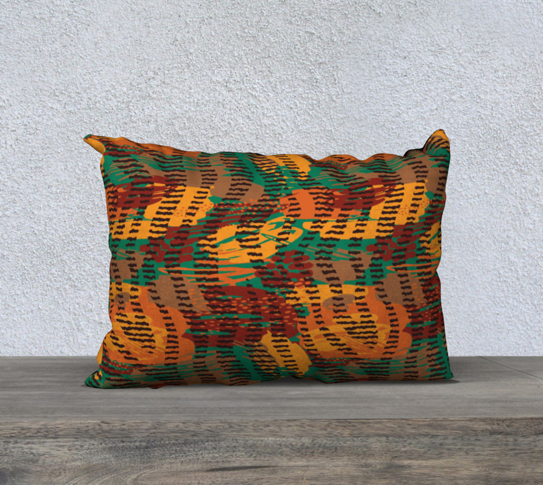 Abstract Animal Stripes 20" x 14" Decorative Pillow Case preview #1