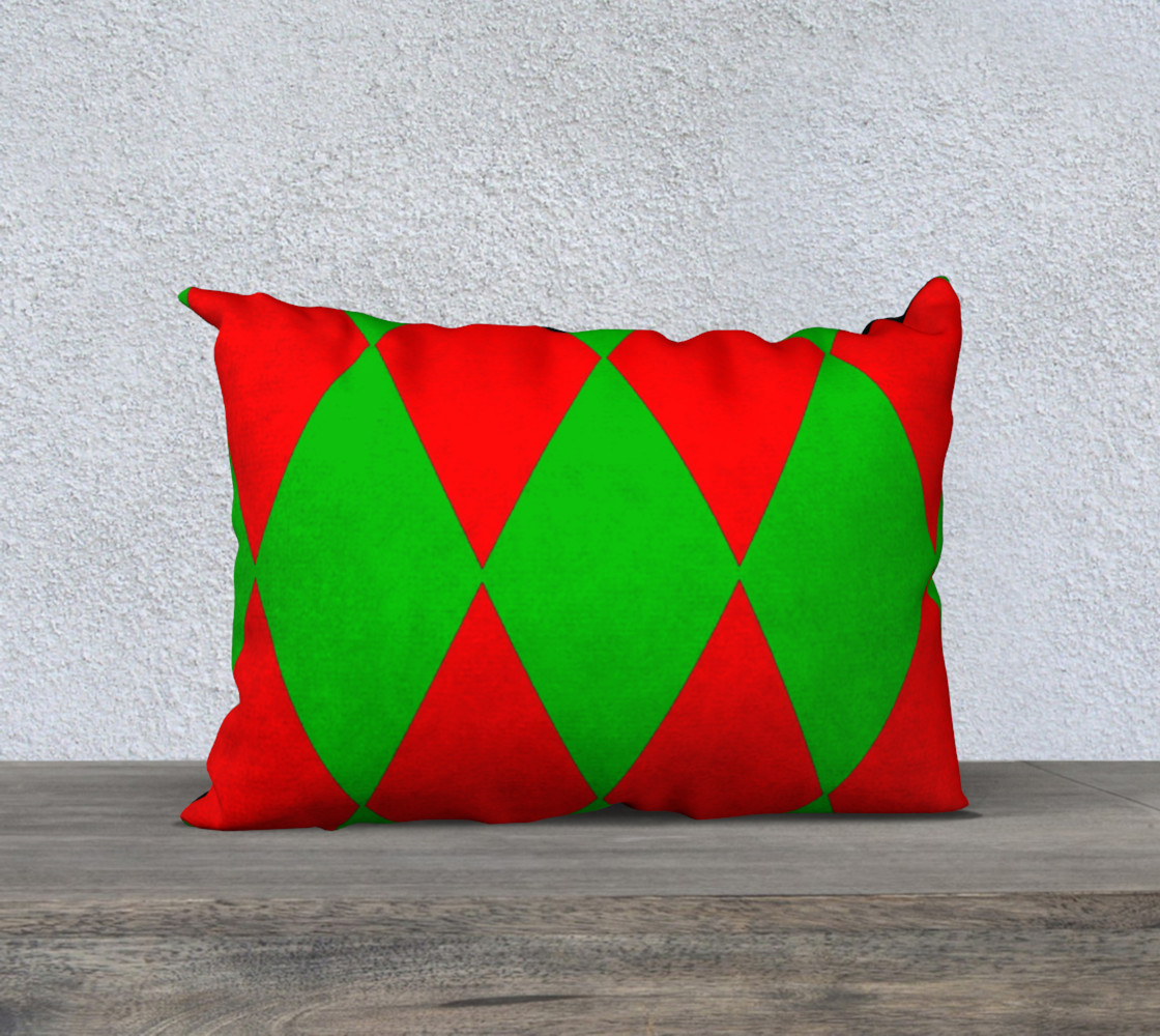 Christmas Harlequin Diamond 20/14 Pillow Case preview #1