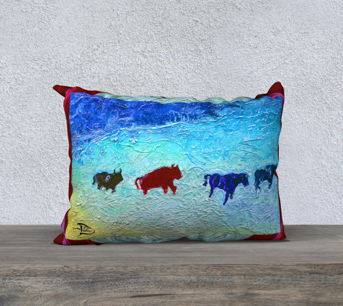 Ice Age Pillow Case w/Buffalo Red Edge preview #1
