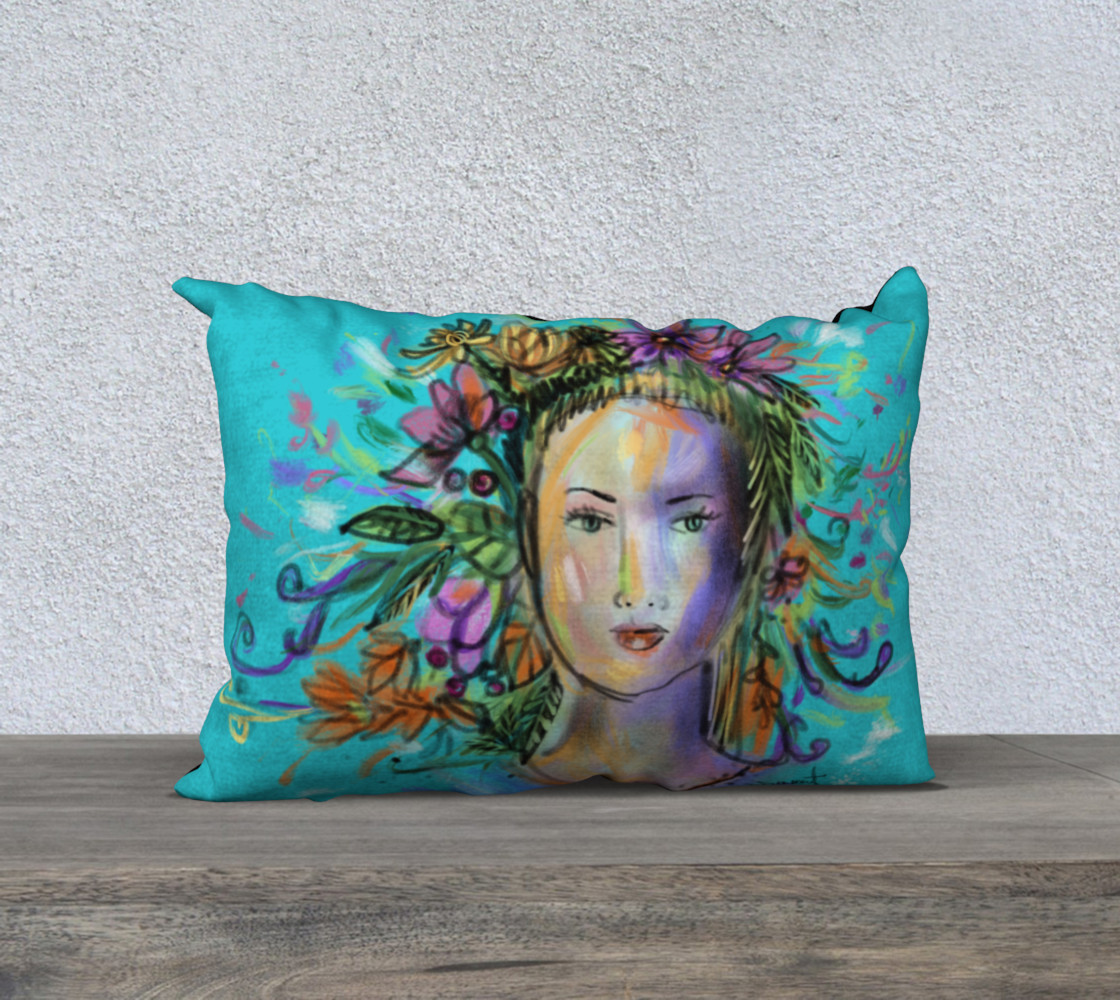 Coussin 20 x 14” spring lady preview #1