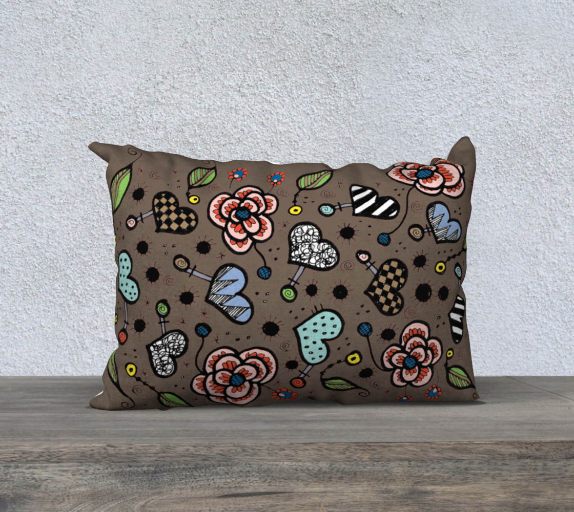 Aperçu de Hearts & Flowers - Driftwood #1