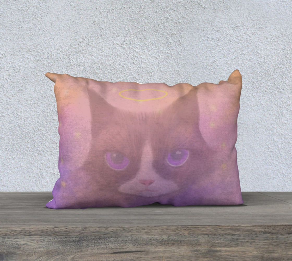 Cosmic Cat Pillow 20" x 14" preview #1
