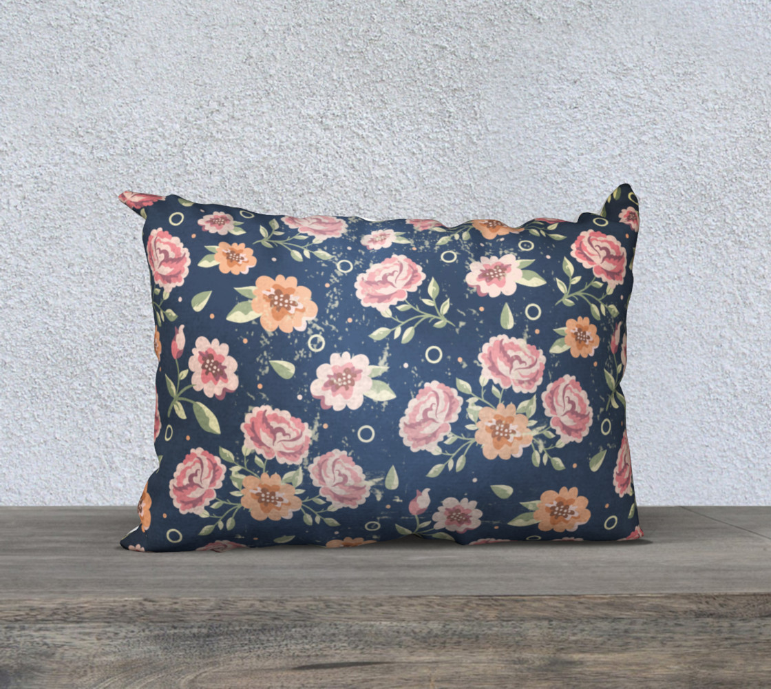 Aperçu de Vintage flowers rectangular pillow #1