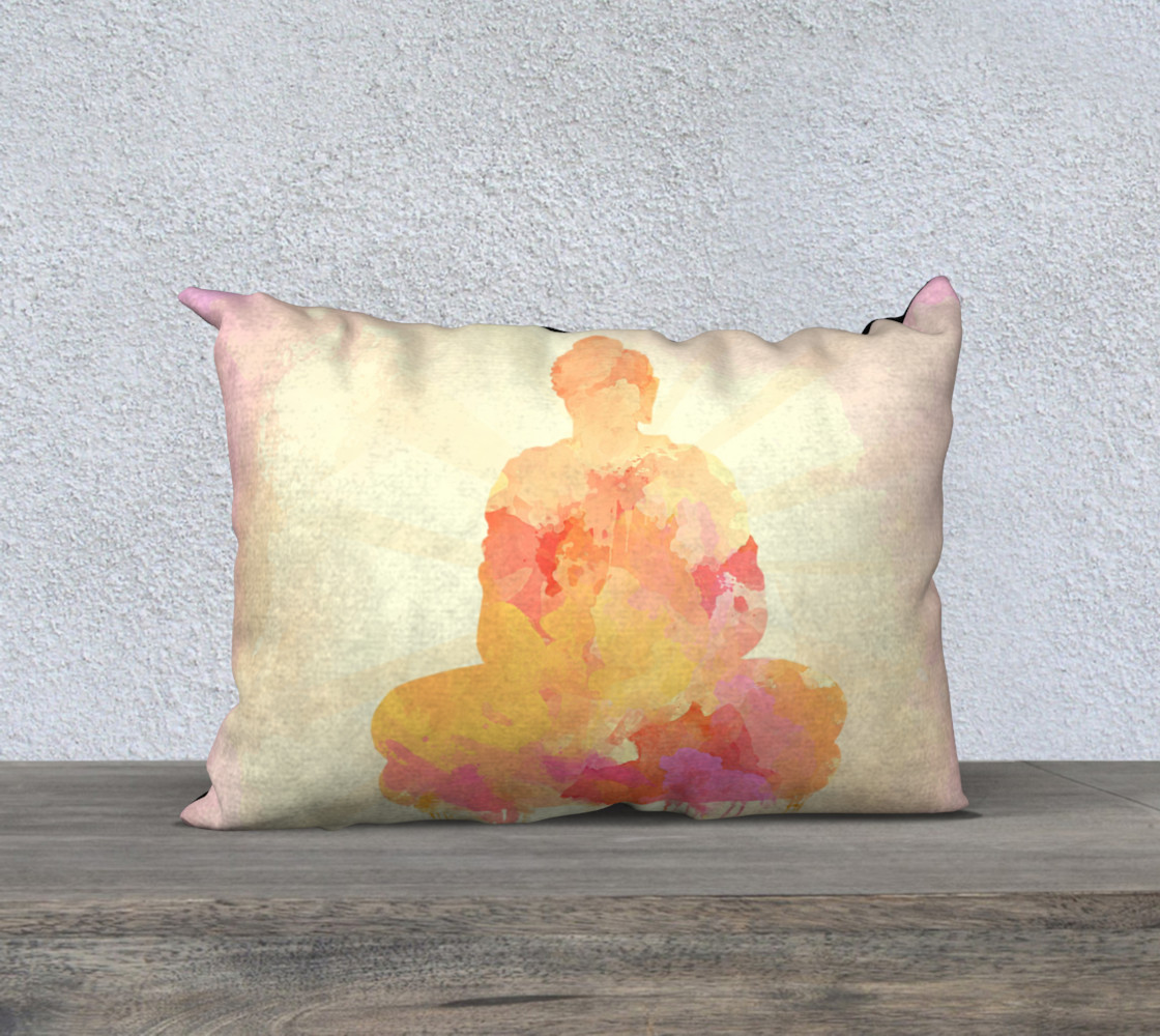 Yellow Pink Buddha Watercolor preview #1