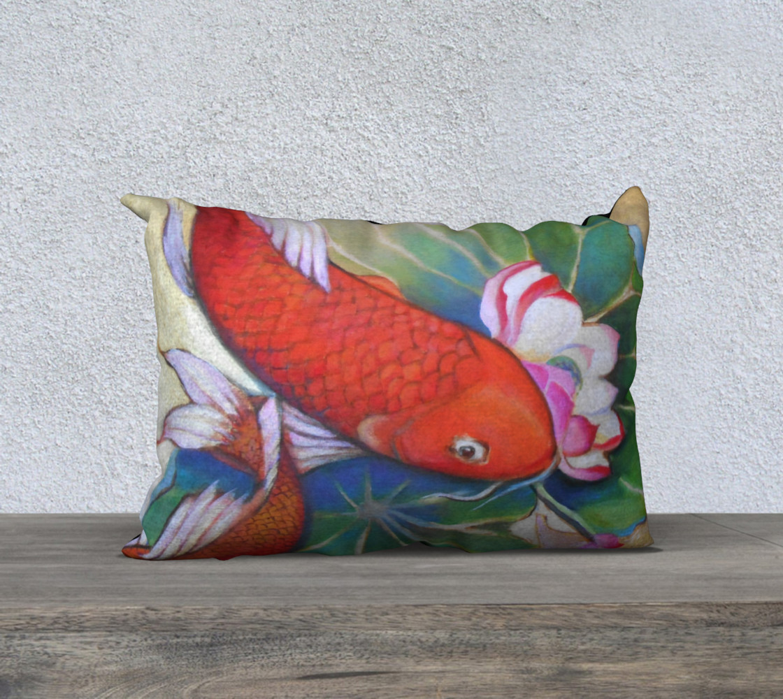 Koi & Lotus 20 x 14 preview #1