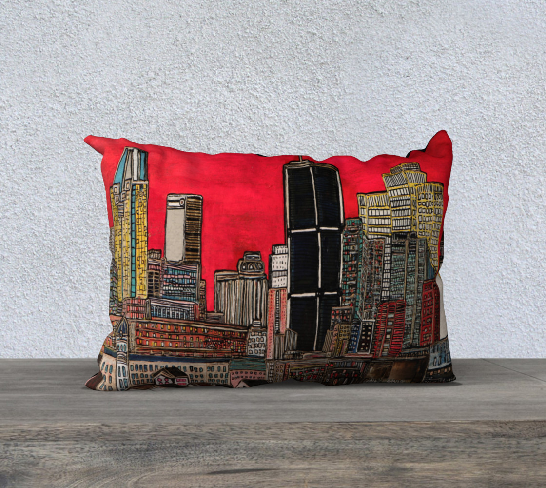 Aperçu de Housse de Coussin - Pillow Case MTL sous le rouge Montreal #1