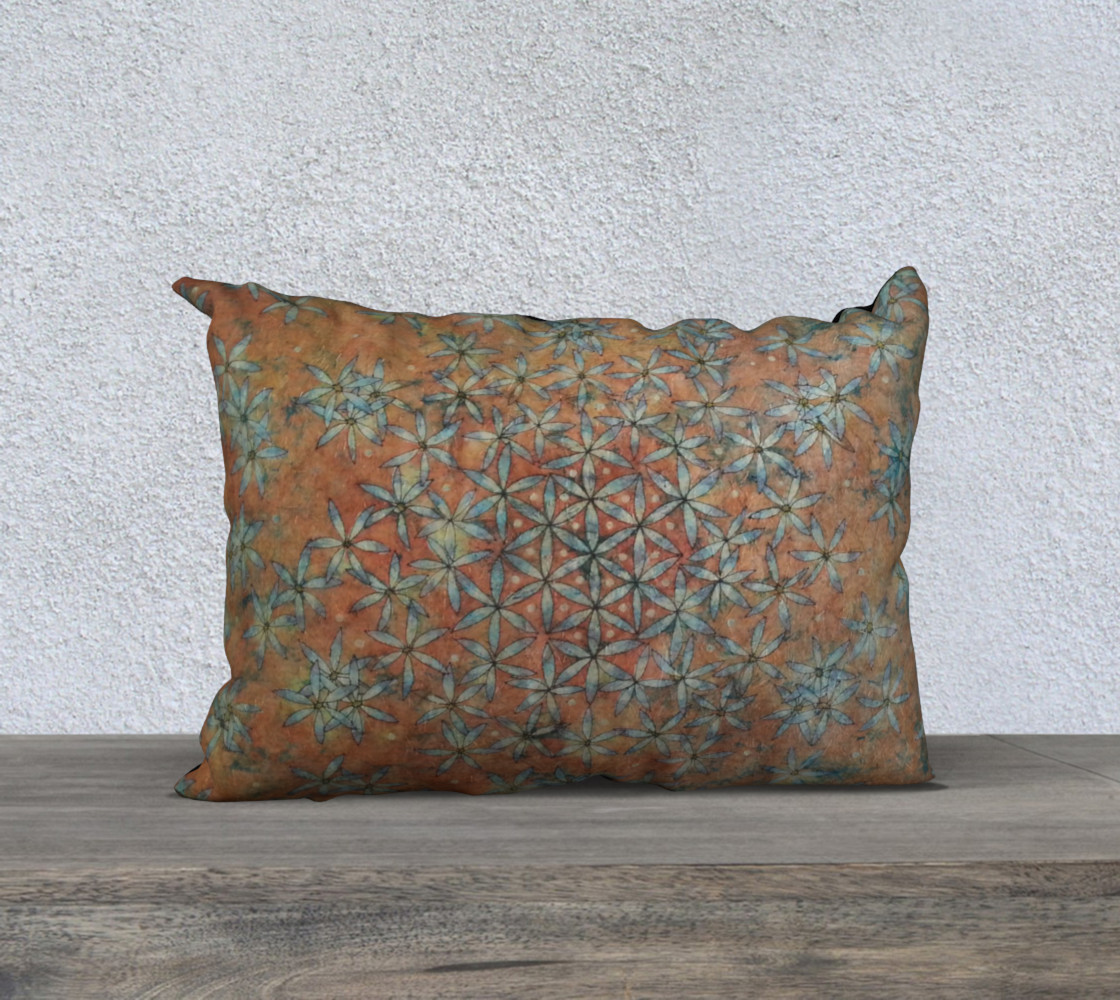 Flower of Life Transforming Floral 20x14 Pillow Case preview #1
