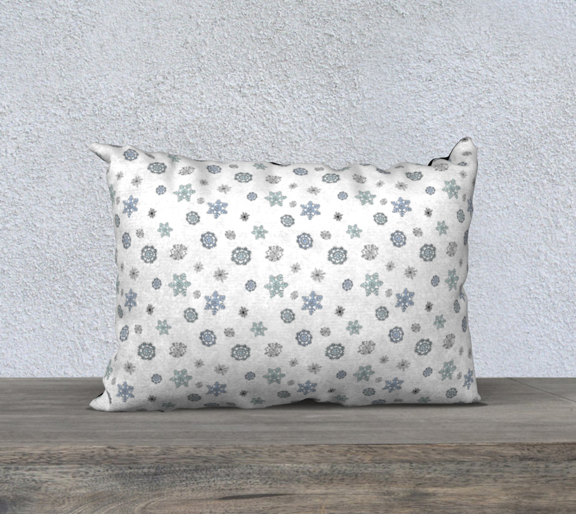 Snowflakes Pillow Case - 20"x14" preview #1