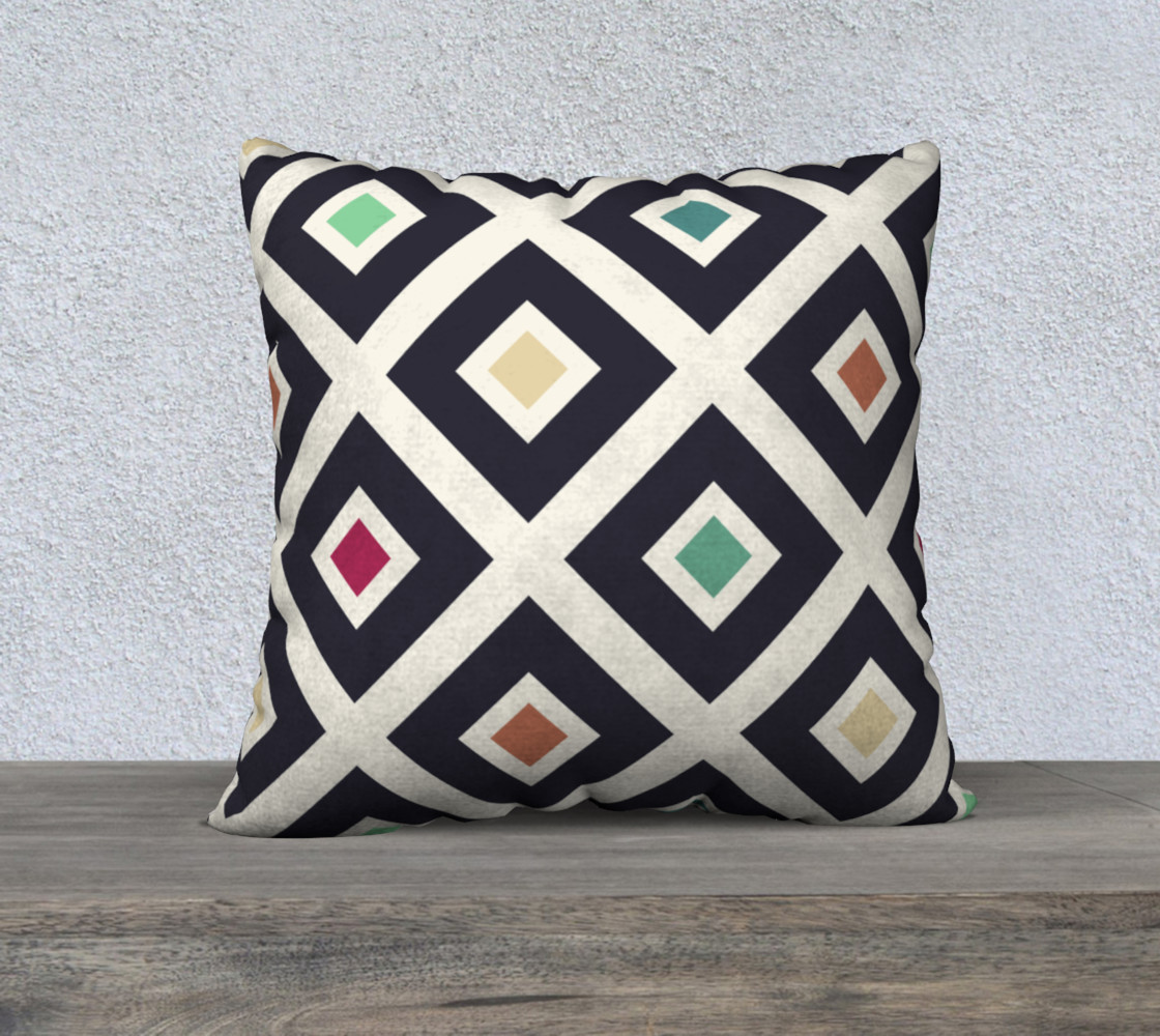 Modern Trendy Geometric Patter in Fresh Vintage Coffee Style Colors preview #1
