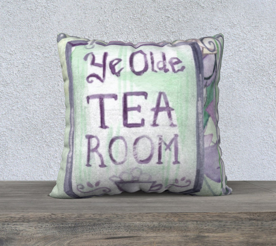 Ye Olde Tea Room 22 x 22 Pillow Case preview #1
