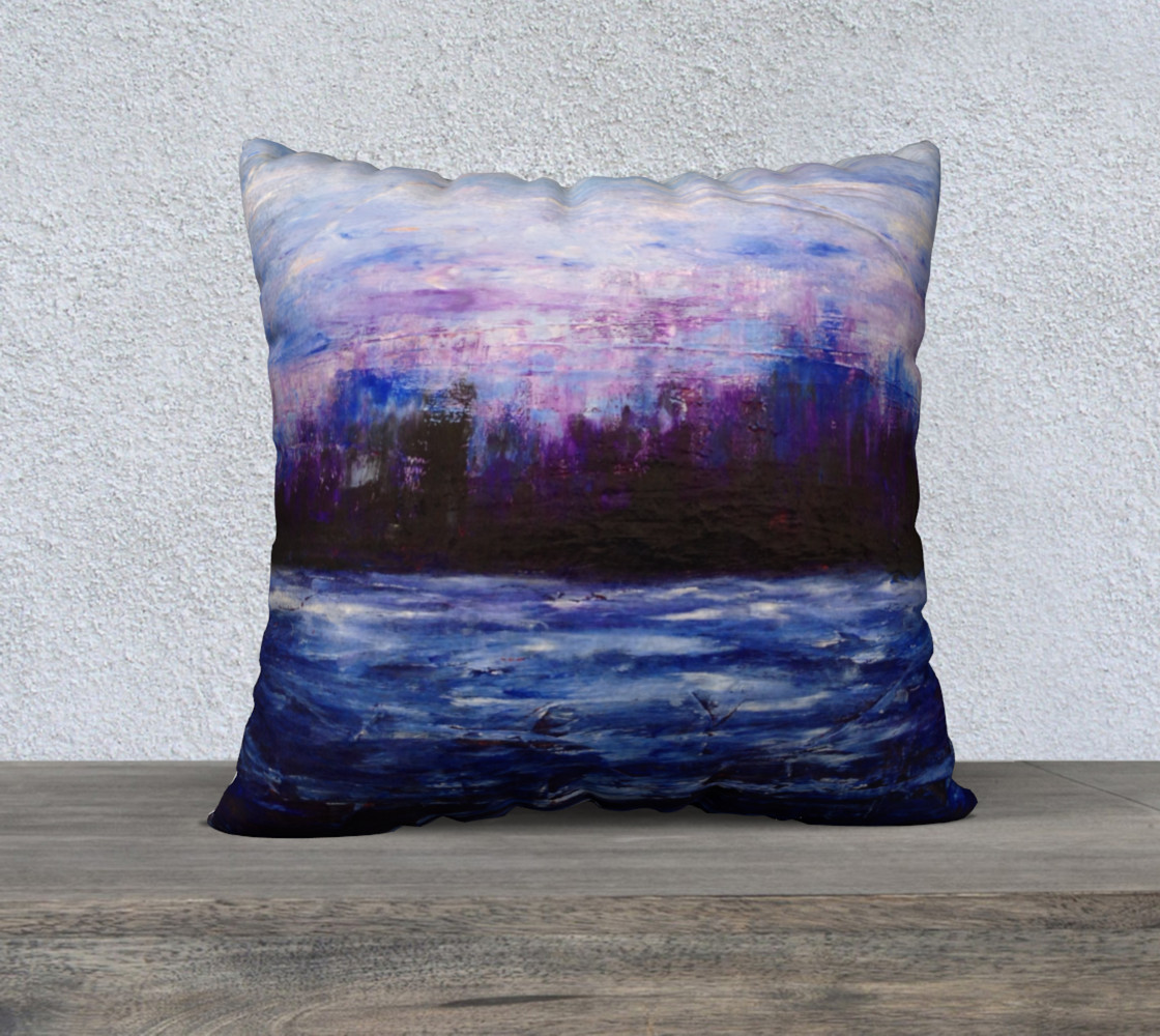 Purple Landscape Pillow preview #1