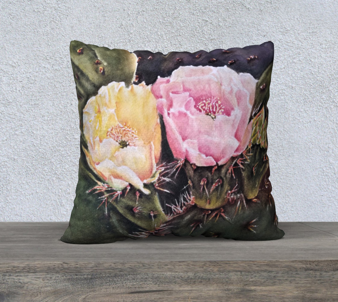 Desert Cactus Flowers Pillow Case preview #1