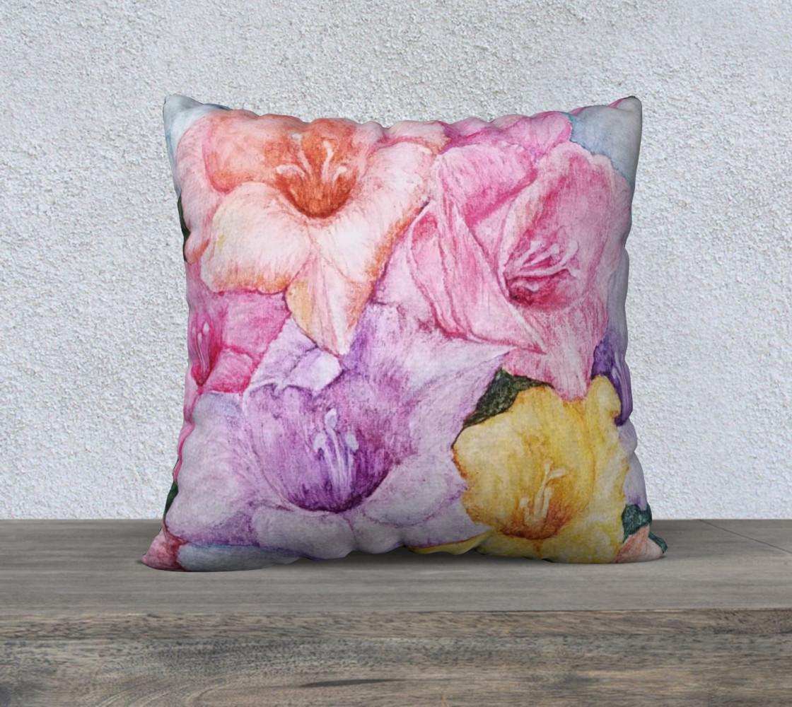 Colorful Gladiolas Pillow Case preview #1