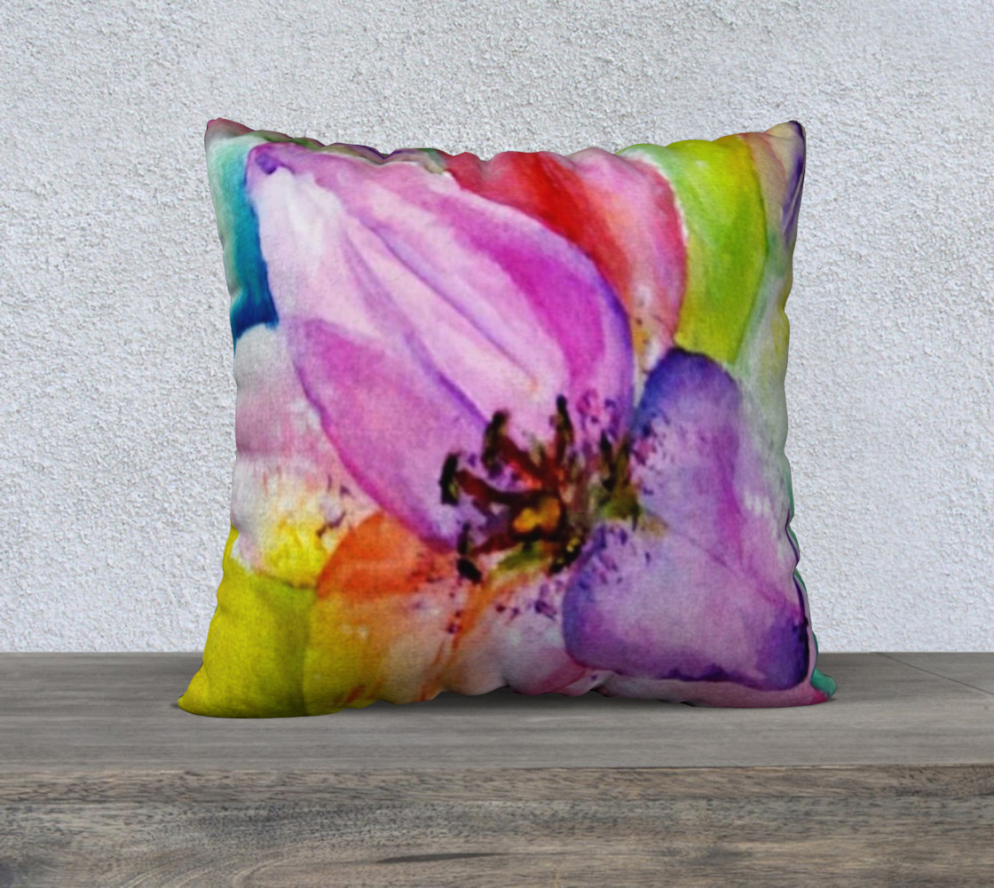 Neon Lily Pillow Case preview #1