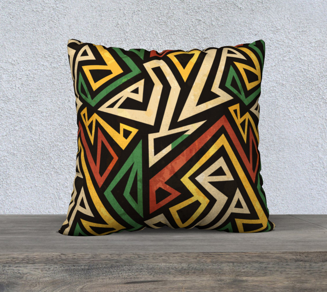 African geometric pillow (print by Gudinny) preview #1