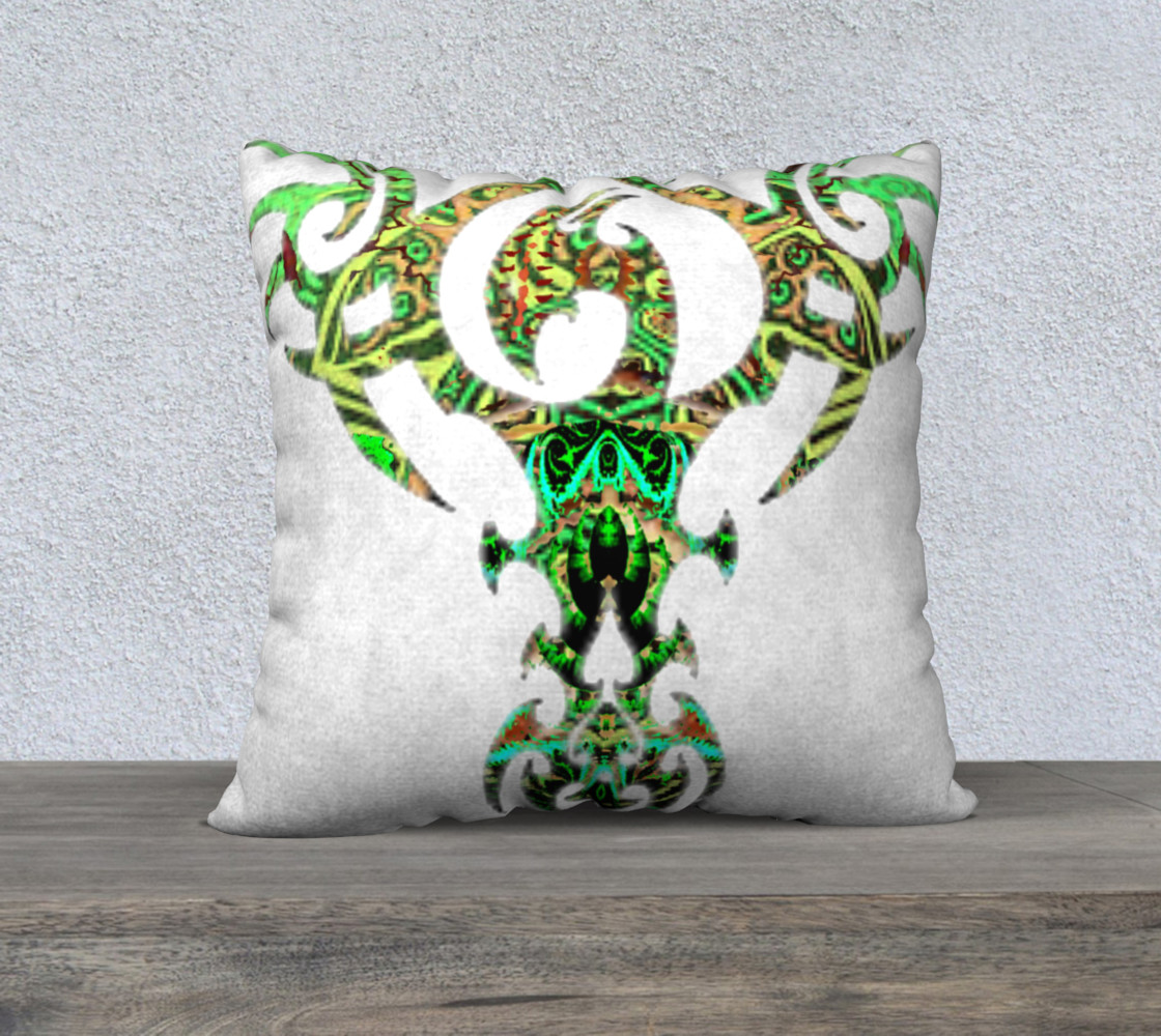 Green Phoenix Pillow 3D preview