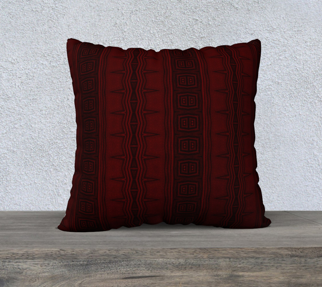 Red and Black Stripe Pillow Case 3D preview