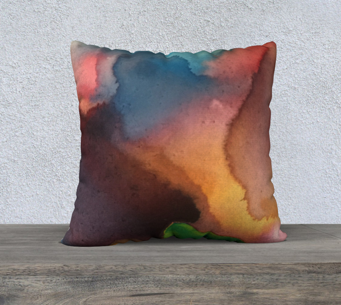 Green Beat Square Pillow  3D preview