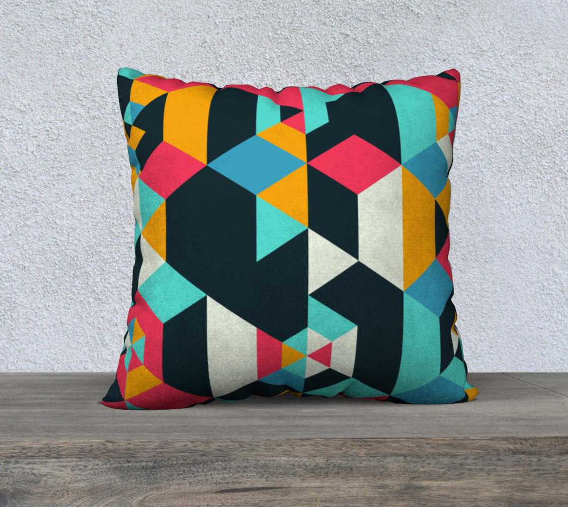 Modern Colorful Geometric Pillow preview #1