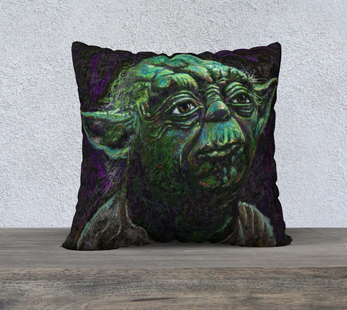 Yoda Square Throw Pillow preview #1