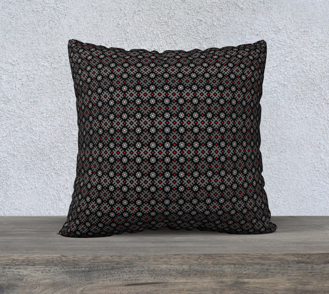 DarkEthno Pillow Case | 22x22 in 3D preview