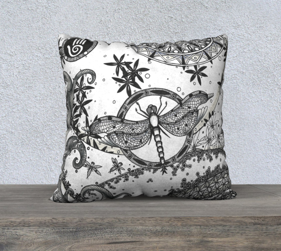 CANDICE DRAGONFLY DECORATIVE PILLOWCASE 3D preview