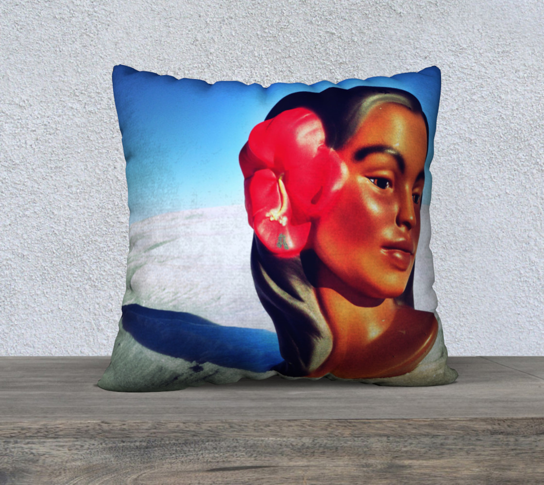 Poly in Snow 18x18 pillow case preview #1