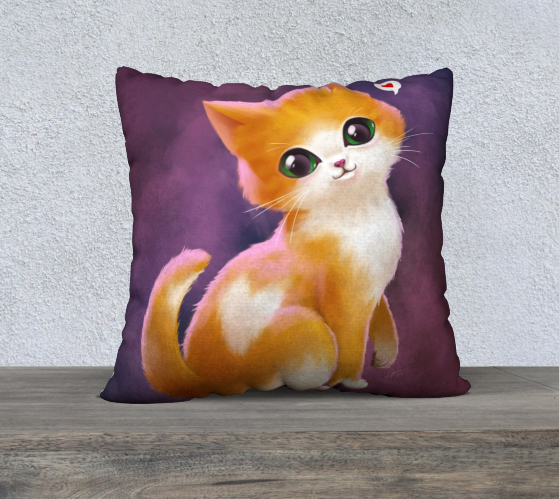 Valentine cat - Pillow 3D preview