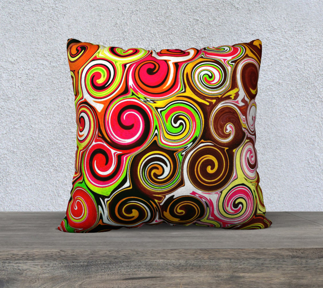 Swirl Me Pretty Square Throw Pillow Cover preview #1